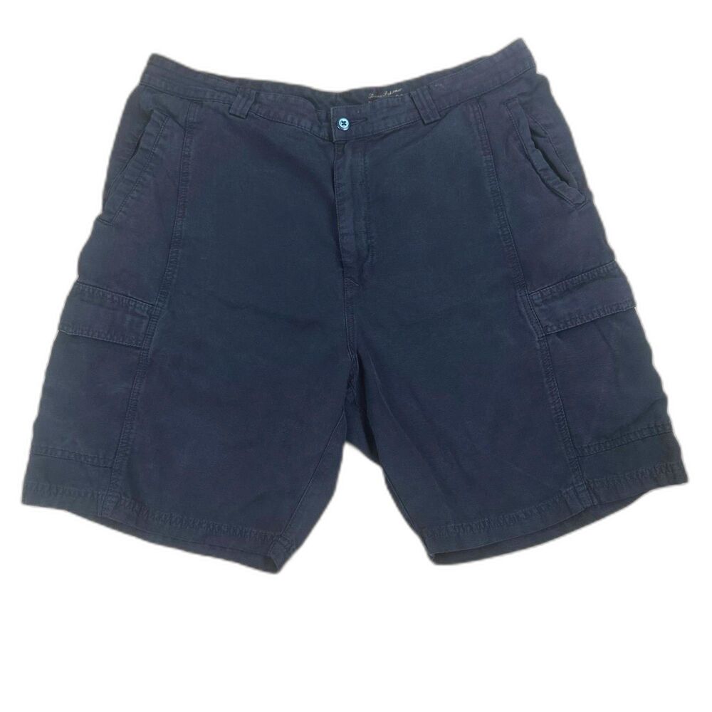 Tommy Bahama Cargo Shorts Men's 38 Faded Navy Blue Soft Relaxed Fishing